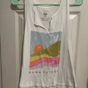 Billabong White Dawn Patrol Graphic Tank Top